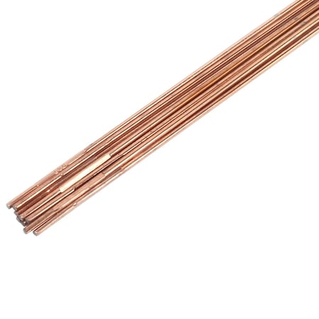 Forney Brazing, TIG, Steel Rod, 3/32 in x 18 in, 10 Rods 42326